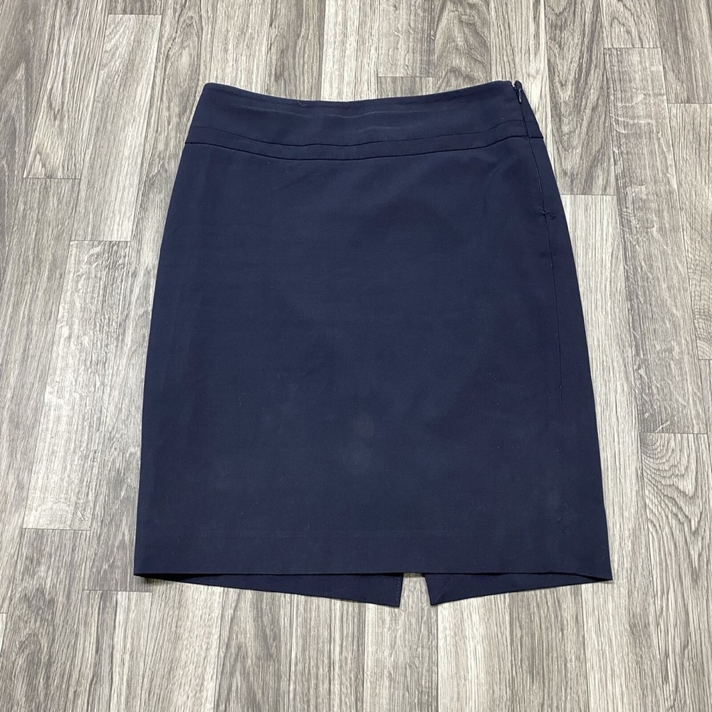 The Limited Dark Blue Navy Pencil Skirt with Side Zip